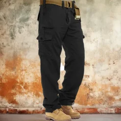 Hot OUKU Men's Cargo Pants Cargo Trousers Work Pants Pocket Plain Comfort Breathable Outdoor Daily Going out Fashion Casual Army Yellow Black