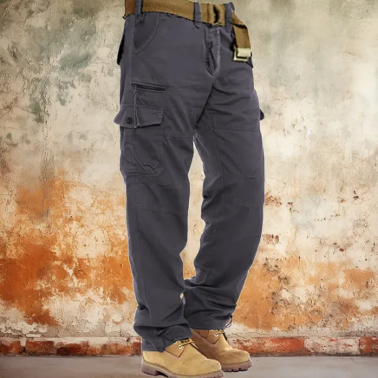 Hot OUKU Men's Cargo Pants Cargo Trousers Work Pants Pocket Plain Comfort Breathable Outdoor Daily Going out Fashion Casual Army Yellow Black