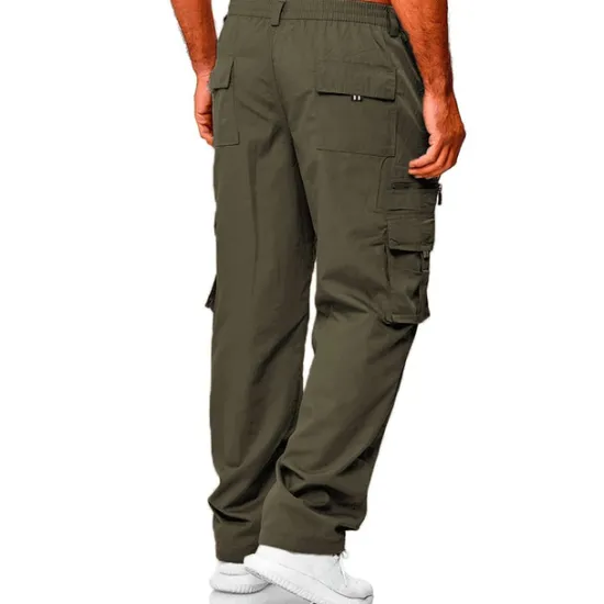 OUKU Men's Cargo Pants Cargo Trousers Combat Trousers Zipper Pocket Solid Color Breathable Quick Dry Daily Streetwear Classic Formal Denim Blue Deep card