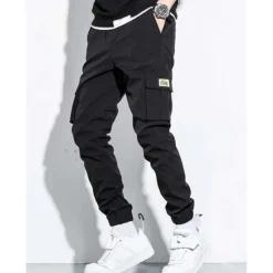 Online OUKU Men's Cargo Pants Cargo Trousers Flap Pocket Plain Comfort Breathable Outdoor Daily Going out Fashion Casual Black Army Green
