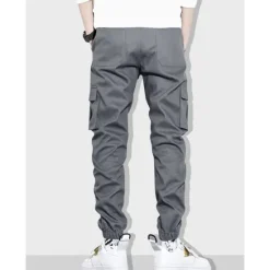 Online OUKU Men's Cargo Pants Cargo Trousers Flap Pocket Plain Comfort Breathable Outdoor Daily Going out Fashion Casual Black Army Green
