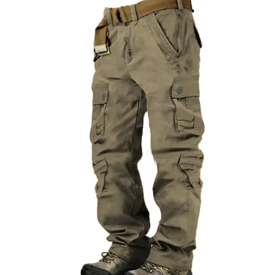 Discount OUKU Men's Cargo Pants Cargo Trousers Hiking Pants 8 Pocket Plain Comfort Breathable Outdoor Daily Going out Fashion Casual Gray Green Camouflage Black