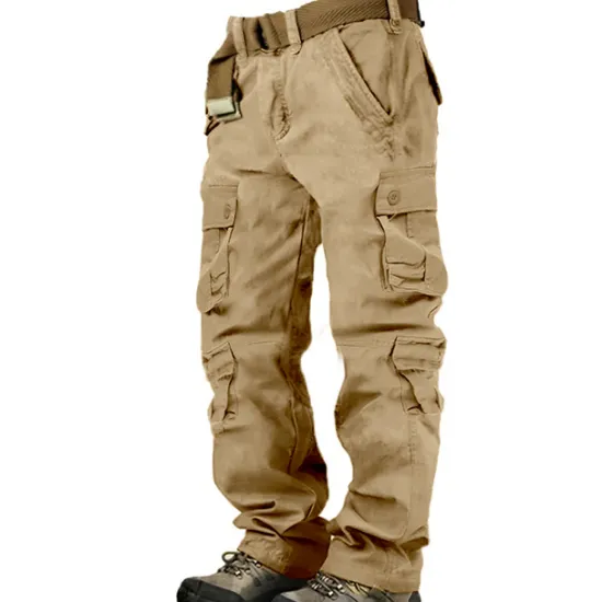 Discount OUKU Men's Cargo Pants Cargo Trousers Hiking Pants 8 Pocket Plain Comfort Breathable Outdoor Daily Going out Fashion Casual Gray Green Camouflage Black
