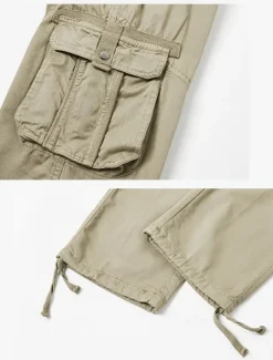Sale OUKU Men's Cargo Pants Cargo Trousers Work Pants Multi Pocket Graphic Animal Horse Outdoor Full Length Outdoor Sports Outdoor Casual Classic Western Style Yellow Army Green Micro-elastic