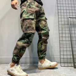 OUKU Men's Cargo Pants Cargo Trousers Camo Pants Pocket Camouflage Comfort Breathable Outdoor Daily Going out Fashion Casual Army Green Green