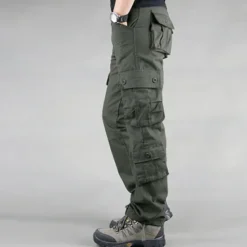 Clearance OUKU Men's Cargo Pants Cargo Trousers Hiking Pants Pocket Plain Comfort Breathable Outdoor Daily Going out Fashion Casual Camouflage Blue Camouflage Black