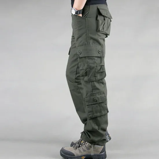 Clearance OUKU Men's Cargo Pants Cargo Trousers Hiking Pants Pocket Plain Comfort Breathable Outdoor Daily Going out Fashion Casual Camouflage Blue Camouflage Black