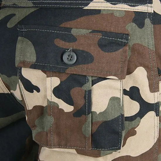 Clearance OUKU Men's Cargo Pants Cargo Trousers Hiking Pants Pocket Plain Comfort Breathable Outdoor Daily Going out Fashion Casual Camouflage Blue Camouflage Black