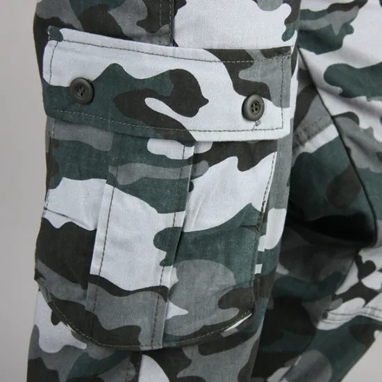 Clearance OUKU Men's Cargo Pants Cargo Trousers Hiking Pants Pocket Plain Comfort Breathable Outdoor Daily Going out Fashion Casual Camouflage Blue Camouflage Black