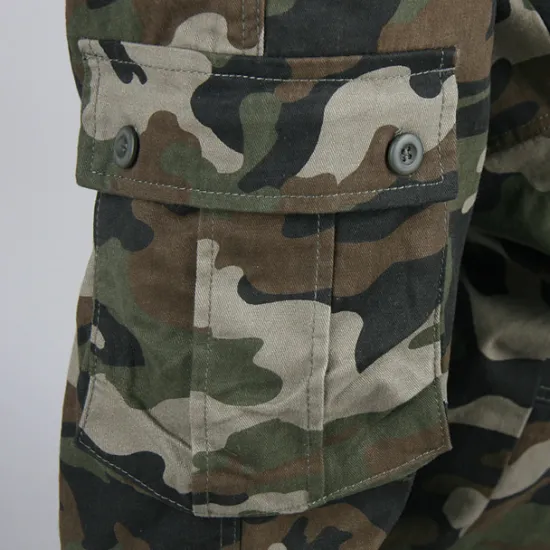 Clearance OUKU Men's Cargo Pants Cargo Trousers Hiking Pants Pocket Plain Comfort Breathable Outdoor Daily Going out Fashion Casual Camouflage Blue Camouflage Black