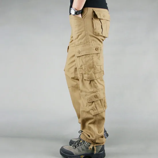 Clearance OUKU Men's Cargo Pants Cargo Trousers Hiking Pants Pocket Plain Comfort Breathable Outdoor Daily Going out Fashion Casual Camouflage Blue Camouflage Black
