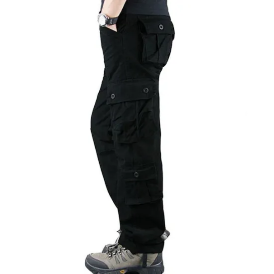 Clearance OUKU Men's Cargo Pants Cargo Trousers Hiking Pants Pocket Plain Comfort Breathable Outdoor Daily Going out Fashion Casual Camouflage Blue Camouflage Black