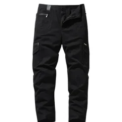 Clearance OUKU Men's Cargo Pants Cargo Trousers Tactical Pants Work Pants Zipper Pocket Multi Pocket Straight Leg Solid Color Outdoor Full Length Daily Stylish Black khaki