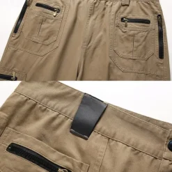Clearance OUKU Men's Cargo Pants Cargo Trousers Tactical Pants Work Pants Zipper Pocket Multi Pocket Straight Leg Solid Color Outdoor Full Length Daily Stylish Black khaki