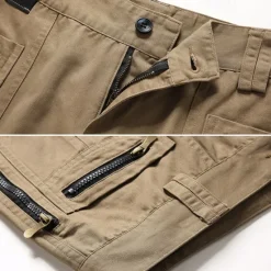 Clearance OUKU Men's Cargo Pants Cargo Trousers Tactical Pants Work Pants Zipper Pocket Multi Pocket Straight Leg Solid Color Outdoor Full Length Daily Stylish Black khaki