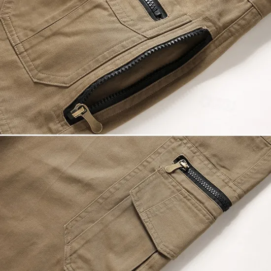 Clearance OUKU Men's Cargo Pants Cargo Trousers Tactical Pants Work Pants Zipper Pocket Multi Pocket Straight Leg Solid Color Outdoor Full Length Daily Stylish Black khaki