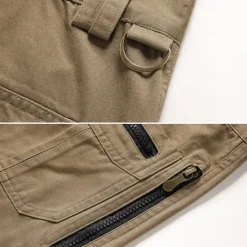 Clearance OUKU Men's Cargo Pants Cargo Trousers Tactical Pants Work Pants Zipper Pocket Multi Pocket Straight Leg Solid Color Outdoor Full Length Daily Stylish Black khaki