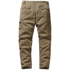 Clearance OUKU Men's Cargo Pants Cargo Trousers Tactical Pants Work Pants Zipper Pocket Multi Pocket Straight Leg Solid Color Outdoor Full Length Daily Stylish Black khaki