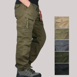 Outlet OUKU Men's Cargo Pants Cargo Trousers Hiking Pants Pocket Plain Comfort Breathable Outdoor Daily Going out Fashion Casual Army Yellow Black