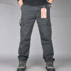 Outlet OUKU Men's Cargo Pants Cargo Trousers Hiking Pants Pocket Plain Comfort Breathable Outdoor Daily Going out Fashion Casual Army Yellow Black