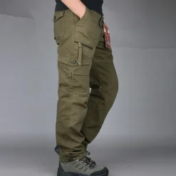 Outlet OUKU Men's Cargo Pants Cargo Trousers Hiking Pants Pocket Plain Comfort Breathable Outdoor Daily Going out Fashion Casual Army Yellow Black