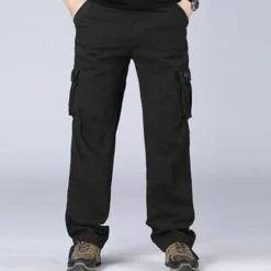Online OUKU Men's Cargo Pants Cargo Trousers Trousers Work Pants Multi Pocket Plain Comfort Breathable Casual Daily Streetwear Sports Fashion ArmyGreen Grass Green Micro-elastic