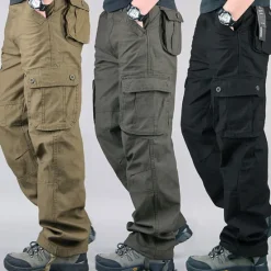 Online OUKU Men's Cargo Pants Cargo Trousers Trousers Work Pants Multi Pocket Plain Comfort Breathable Casual Daily Streetwear Sports Fashion ArmyGreen Grass Green Micro-elastic