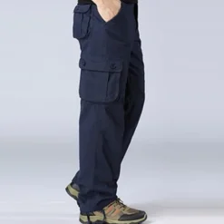 Online OUKU Men's Cargo Pants Cargo Trousers Trousers Work Pants Multi Pocket Plain Comfort Breathable Casual Daily Streetwear Sports Fashion ArmyGreen Grass Green Micro-elastic