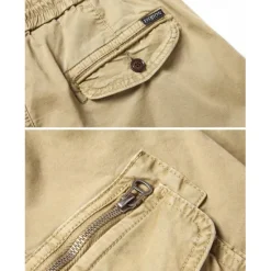 Hot OUKU Men's Cargo Pants Cargo Trousers Trousers Drawstring Elastic Waist Multi Pocket Solid Color Casual Daily Daily Wear Fashion Classic grey blue Black