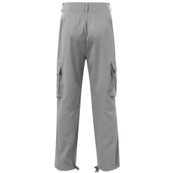 Sale OUKU Men's Cargo Pants Cargo Trousers Trousers Flap Pocket Plain Comfort Breathable Outdoor Daily Streetwear Casual Light Khaki Black