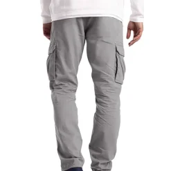 Sale OUKU Men's Cargo Pants Cargo Trousers Trousers Flap Pocket Plain Comfort Breathable Outdoor Daily Streetwear Casual Light Khaki Black