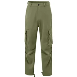 Sale OUKU Men's Cargo Pants Cargo Trousers Trousers Flap Pocket Plain Comfort Breathable Outdoor Daily Streetwear Casual Light Khaki Black