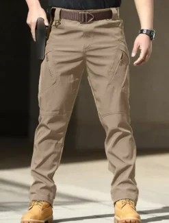 OUKU Men's Cargo Pants Cargo Trousers Trousers Tactical Pocket Classic Multiple Pockets Solid Color Comfort Outdoor Full Length Casual Daily Streetwear Stylish Black Army Green Micro-elastic
