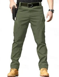 OUKU Men's Cargo Pants Cargo Trousers Trousers Tactical Pocket Classic Multiple Pockets Solid Color Comfort Outdoor Full Length Casual Daily Streetwear Stylish Black Army Green Micro-elastic