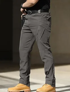 OUKU Men's Cargo Pants Cargo Trousers Trousers Tactical Pocket Classic Multiple Pockets Solid Color Comfort Outdoor Full Length Casual Daily Streetwear Stylish Black Army Green Micro-elastic