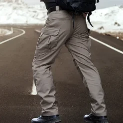 Clearance OUKU Men's Cargo Pants Cargo Trousers Tactical Pants Tactical Work Pants Multi Pocket Flap Pocket Solid Color Camouflage Waterproof Sports Outdoor Hiking Casual Military Gray Green Dark night camouflage