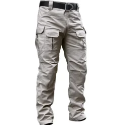 Clearance OUKU Men's Cargo Pants Cargo Trousers Tactical Pants Tactical Work Pants Multi Pocket Flap Pocket Solid Color Camouflage Waterproof Sports Outdoor Hiking Casual Military Gray Green Dark night camouflage