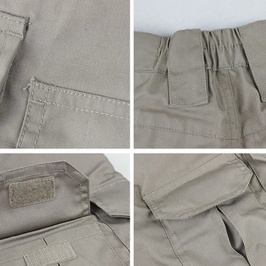 Clearance OUKU Men's Cargo Pants Cargo Trousers Tactical Pants Tactical Work Pants Multi Pocket Flap Pocket Solid Color Camouflage Waterproof Sports Outdoor Hiking Casual Military Gray Green Dark night camouflage