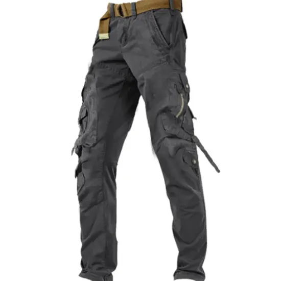 Outlet OUKU Men's Cargo Pants Cargo Trousers Work Pants Zipper Pocket Plain Comfort Breathable Outdoor Daily Going out 100% Cotton Fashion Casual Army Yellow Black