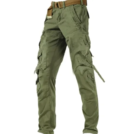 Outlet OUKU Men's Cargo Pants Cargo Trousers Work Pants Zipper Pocket Plain Comfort Breathable Outdoor Daily Going out 100% Cotton Fashion Casual Army Yellow Black