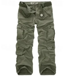 Discount OUKU Men's Cargo Pants Cargo Trousers Pocket Plain Comfort Breathable Outdoor Daily Going out Fashion Casual Gray Green Yellow camouflage