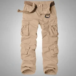 Discount OUKU Men's Cargo Pants Cargo Trousers Pocket Plain Comfort Breathable Outdoor Daily Going out Fashion Casual Gray Green Yellow camouflage