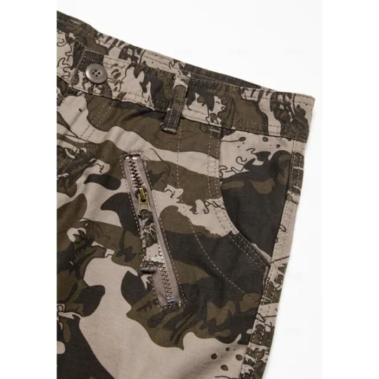 Discount OUKU Men's Cargo Pants Cargo Trousers Pocket Plain Comfort Breathable Outdoor Daily Going out Fashion Casual Gray Green Yellow camouflage