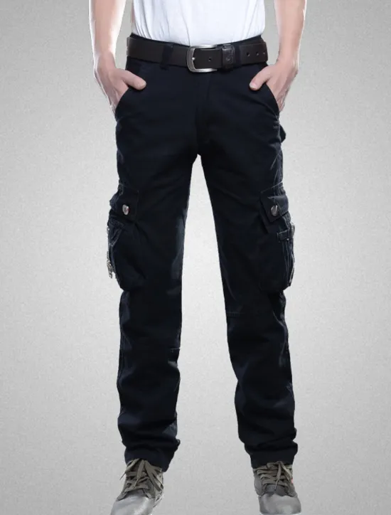 Hot OUKU Men's Cargo Pants Cargo Trousers Trousers Work Pants Multi Pocket Solid Color Plaid Comfort Breathable Full Length Formal Business Cotton 100% Cotton Casual Slim ArmyGreen Black Stretchy