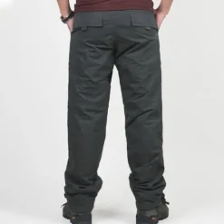 Best OUKU Men's Cargo Pants Cargo Trousers Combat Trousers Winter Pants Pocket Plain Comfort Breathable Outdoor Daily Going out Fashion Casual Black Green
