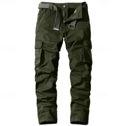 Best OUKU Men's Cargo Pants Cargo Trousers Work Pants 6 Pocket Solid Color Ripstop Breathable Weekend Streetwear Classic Casual Black Army Green
