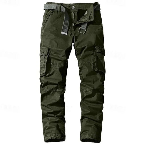Best OUKU Men's Cargo Pants Cargo Trousers Work Pants 6 Pocket Solid Color Ripstop Breathable Weekend Streetwear Classic Casual Black Army Green