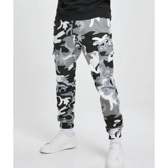 Best OUKU Men's Cargo Pants Cargo Trousers Trousers Camo Pants Elastic Waist Flap Pocket Camouflage Full Length Work Holiday Cotton Blend Stylish Casual / Sporty Army Green Red Micro-elastic