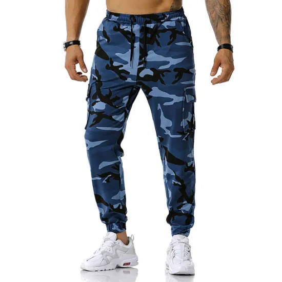 Best OUKU Men's Cargo Pants Cargo Trousers Trousers Camo Pants Elastic Waist Flap Pocket Camouflage Full Length Work Holiday Cotton Blend Stylish Casual / Sporty Army Green Red Micro-elastic