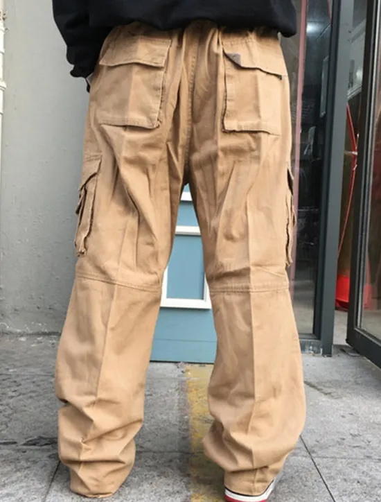 OUKU Men's Cargo Pants Cargo Trousers Combat Trousers Pocket Plain Comfort Breathable Outdoor Daily Going out Casual Big and Tall Black Green